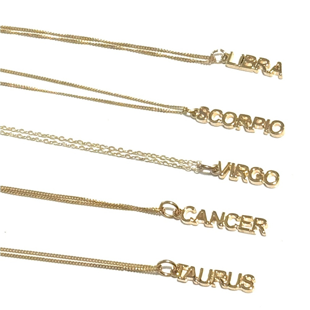 Gold Zodiac Sign Necklace
